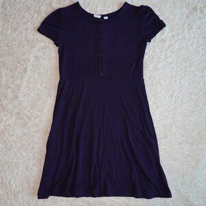Girls Size Medium Gap Navy Short Sleeve A-Line Dress, Soft and Comfy, Like New